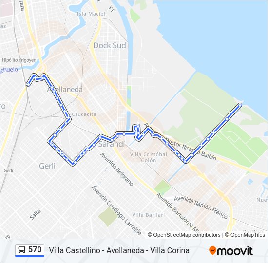 Mapa de 570 de Colectivo