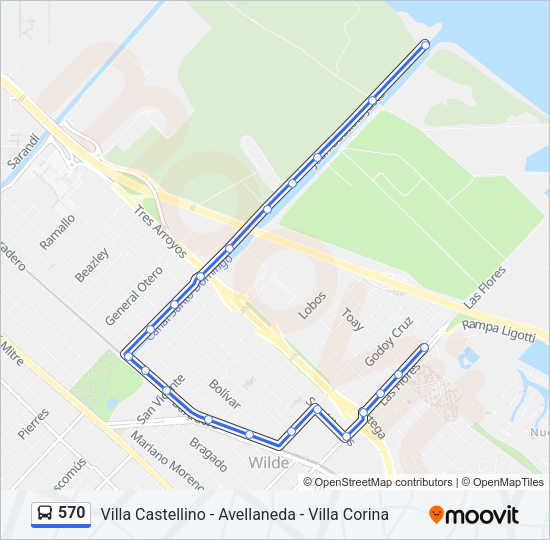 Mapa de 570 de Colectivo