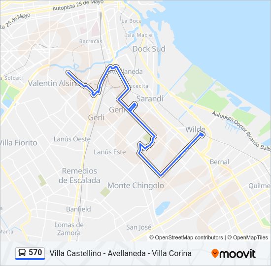 570 Colectivo Line Map