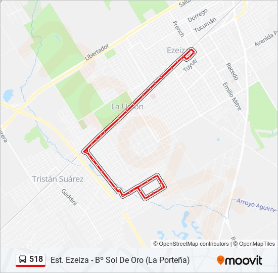 518 colectivo Line Map