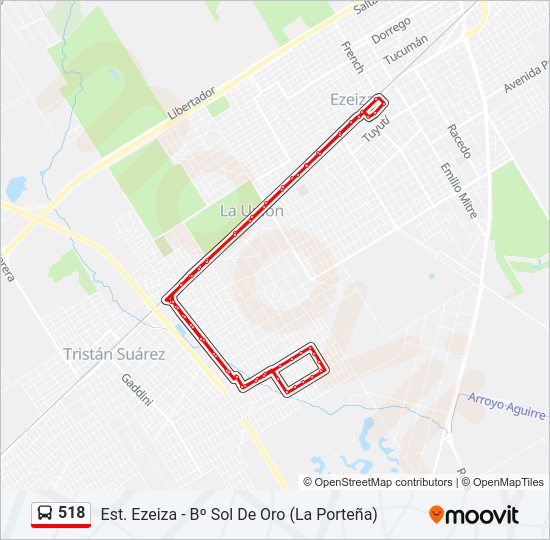Mapa de 518 de Colectivo
