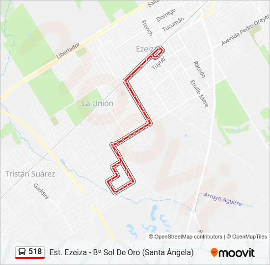 518 Colectivo Line Map