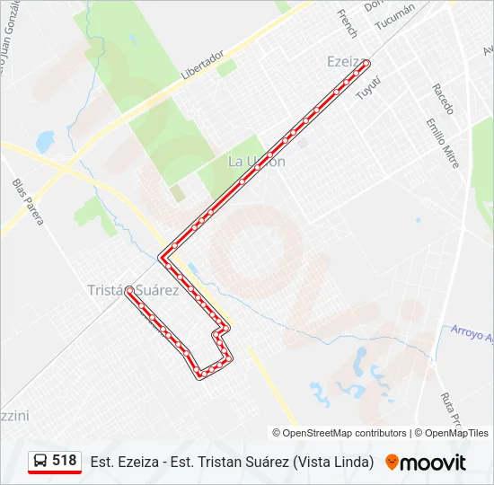 518 Colectivo Line Map