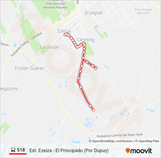 518 Colectivo Line Map