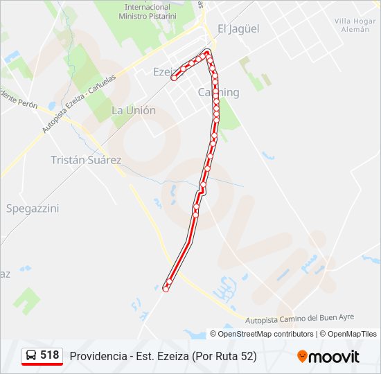 518 Colectivo Line Map