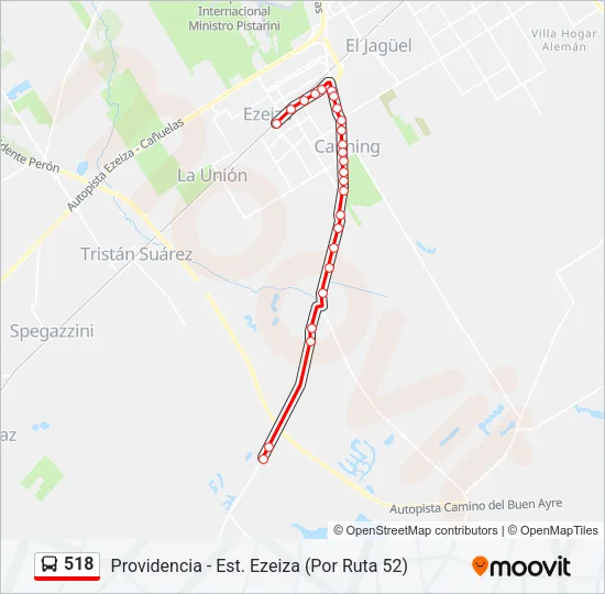 518 Colectivo Line Map