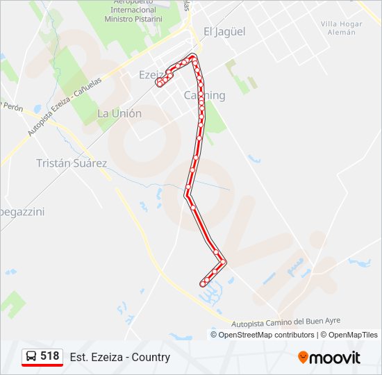 518 Colectivo Line Map