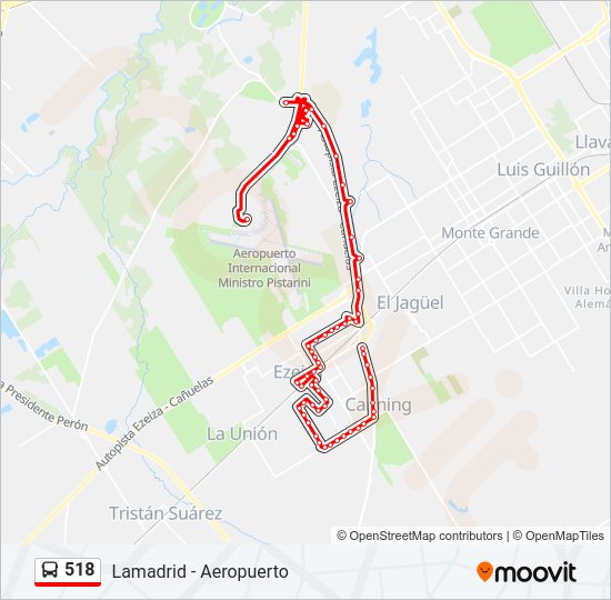518 Colectivo Line Map