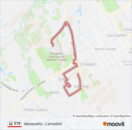 Mapa de 518 de Colectivo