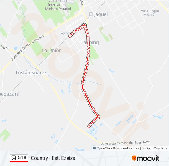 518 Colectivo Line Map