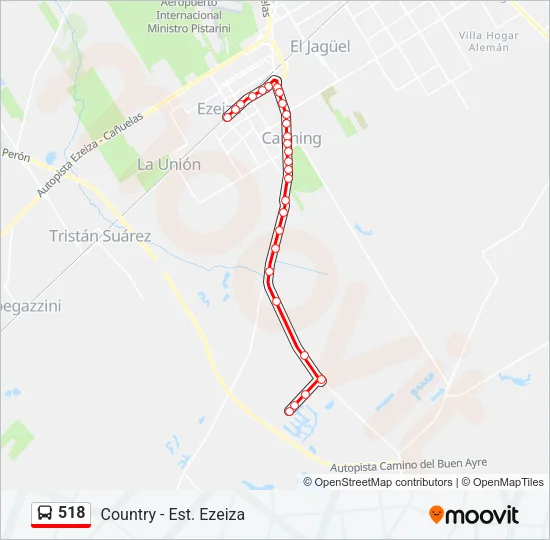518 Colectivo Line Map