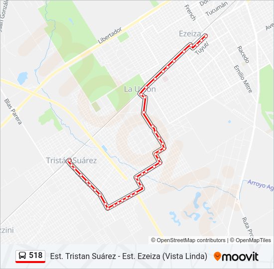 Mapa de 518 de Colectivo