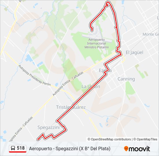 Mapa de 518 de Colectivo