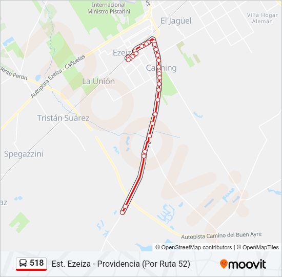 Mapa de 518 de Colectivo