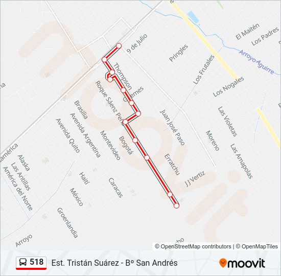 518 Colectivo Line Map