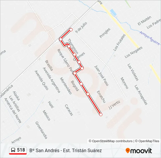 518 Colectivo Line Map