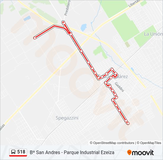 518 Colectivo Line Map
