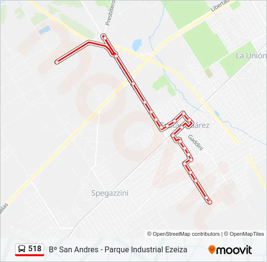 518 Colectivo Line Map