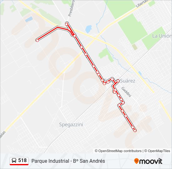 518 Colectivo Line Map
