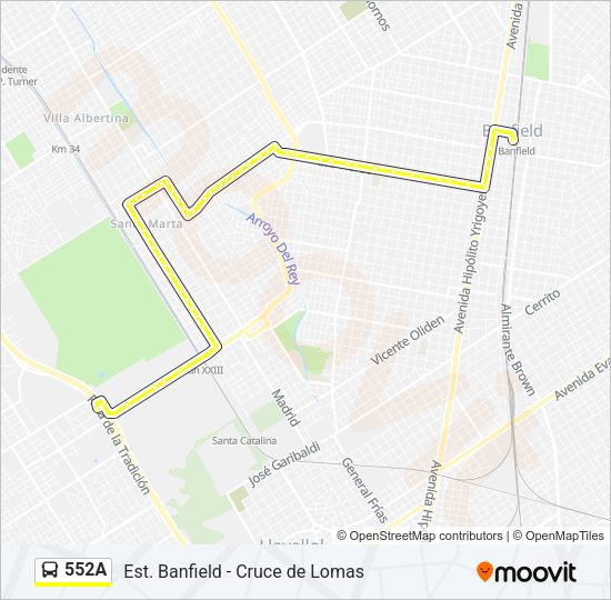 552A Colectivo Line Map