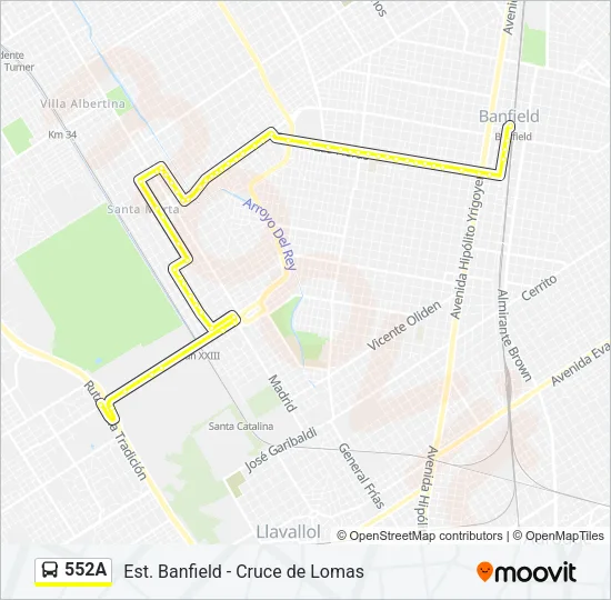 552A Colectivo Line Map