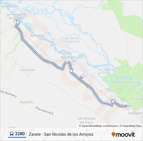 228D Colectivo Line Map