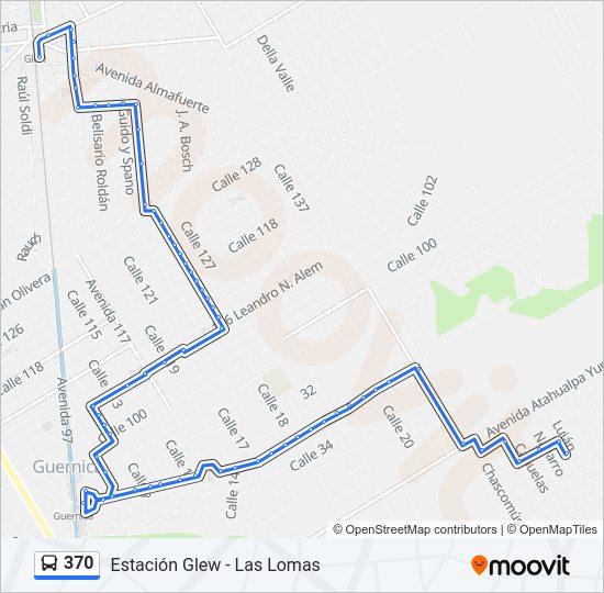 370 Colectivo Line Map