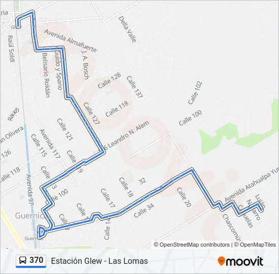 370 Colectivo Line Map