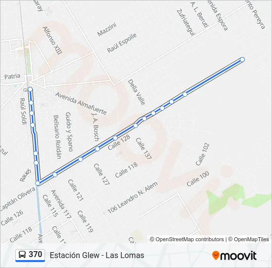 370 Colectivo Line Map