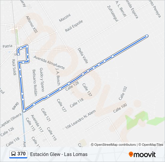 370 Colectivo Line Map