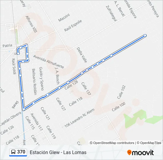 370 Colectivo Line Map
