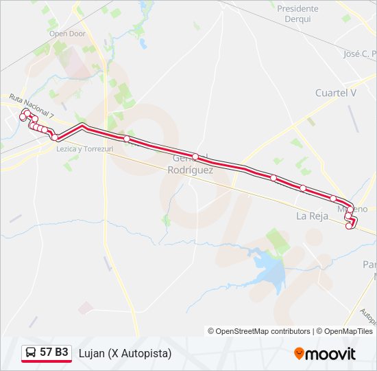 Mapa de 57 B3 de Colectivo