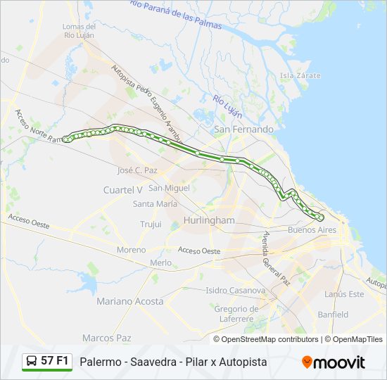 Mapa de 57 F1 de Colectivo