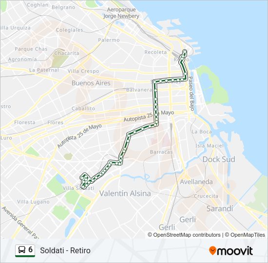 6 Colectivo Line Map