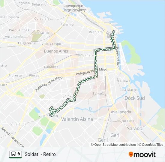 6 Colectivo Line Map