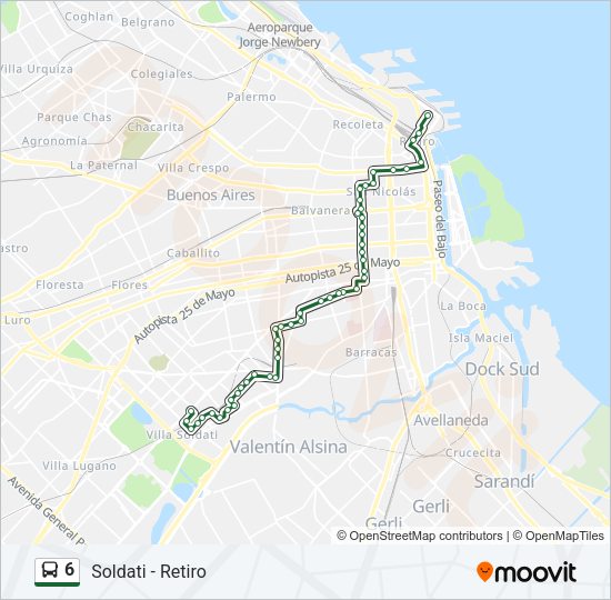 Mapa de 6 de Colectivo