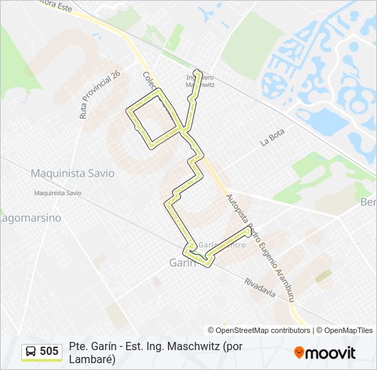 505 Colectivo Line Map