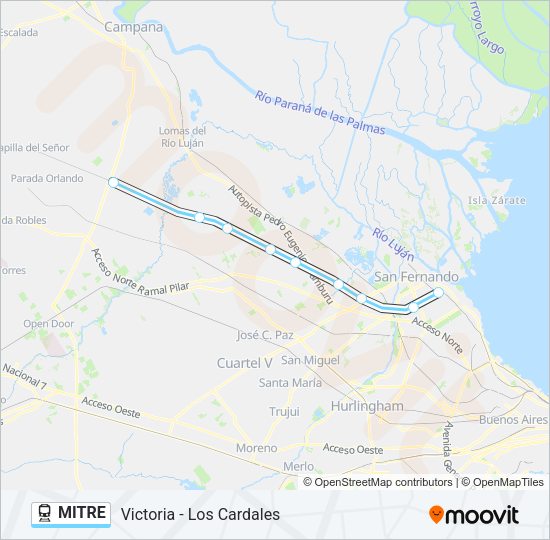 MITRE Train Line Map