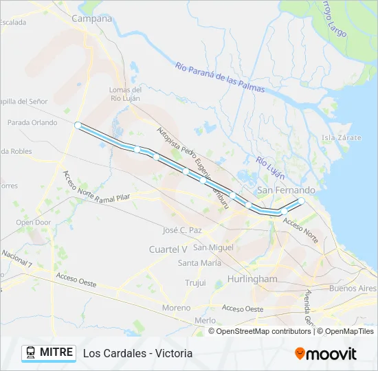 MITRE Train Line Map