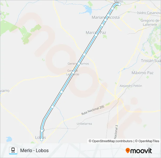 SARMIENTO Train Line Map