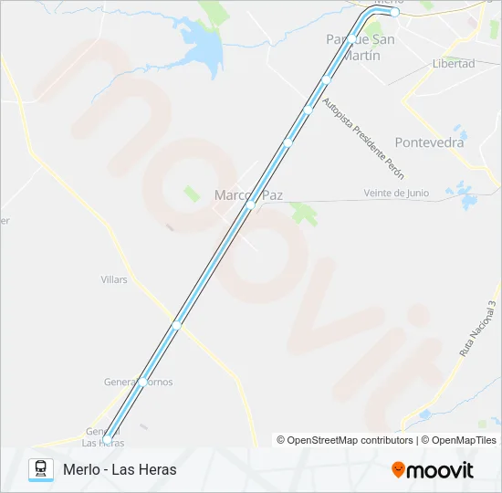 SARMIENTO Train Line Map