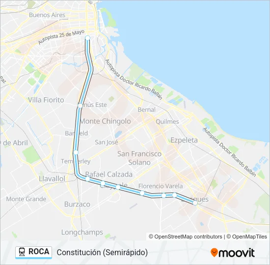 ROCA Train Line Map
