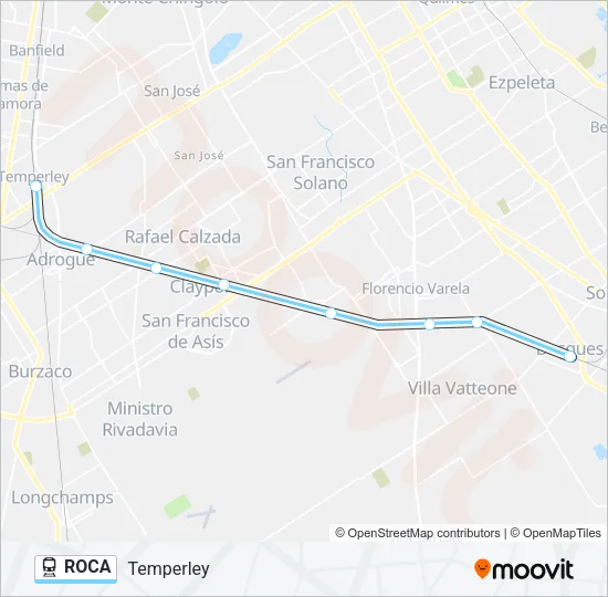 ROCA Train Line Map