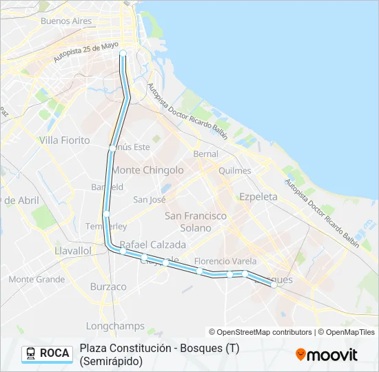 ROCA Train Line Map