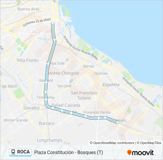 ROCA Train Line Map