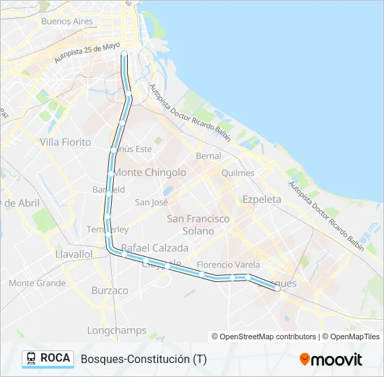 ROCA Train Line Map