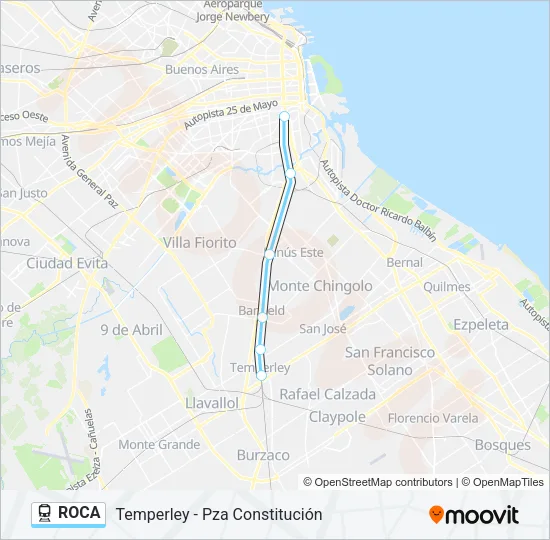 ROCA Train Line Map