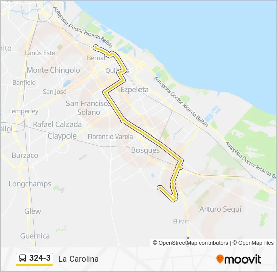 324-3 Colectivo Line Map