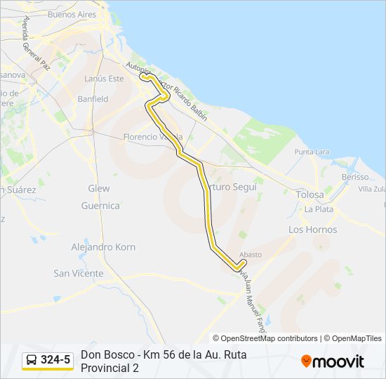 324-5 colectivo Line Map