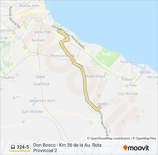 324-5 Colectivo Line Map